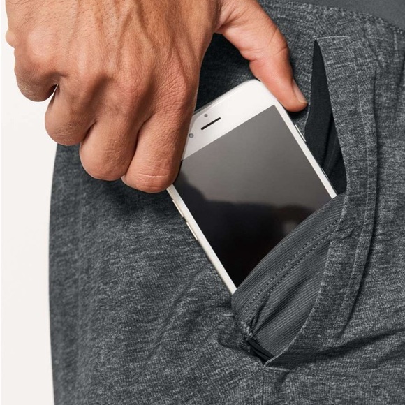 Lululemon T.H.E. Short *Linerless 7" Heathered Texture Printed Mercury Deep Coal - Picture 4 of 10